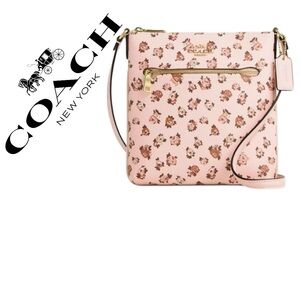 COACH 🌸💝 Mini Rowan File Bag With Rose Print
